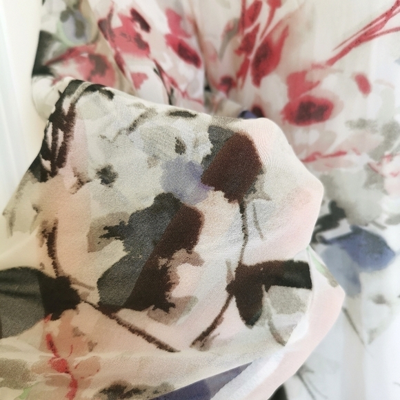 Yest Summer Chiffon zip up jacket bomber style 3/4 sleeve size 6 - Picture 5 of 8